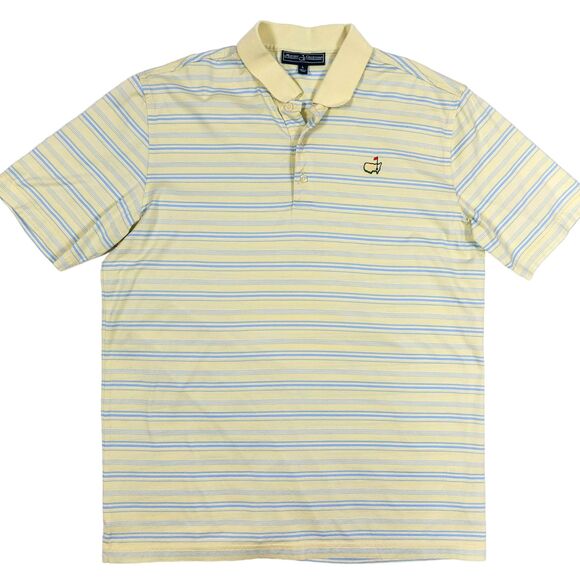 Masters Collection Golf Polo Mens L Striped Short Sleeve Performance Pima Cotton - Picture 9 of 12